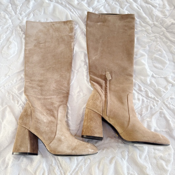 Stuart Weitzman Women's Slouch Block Heel Tall Boots Size 8 - Picture 2 of 8